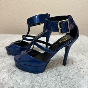 metallic blue Candies shoes